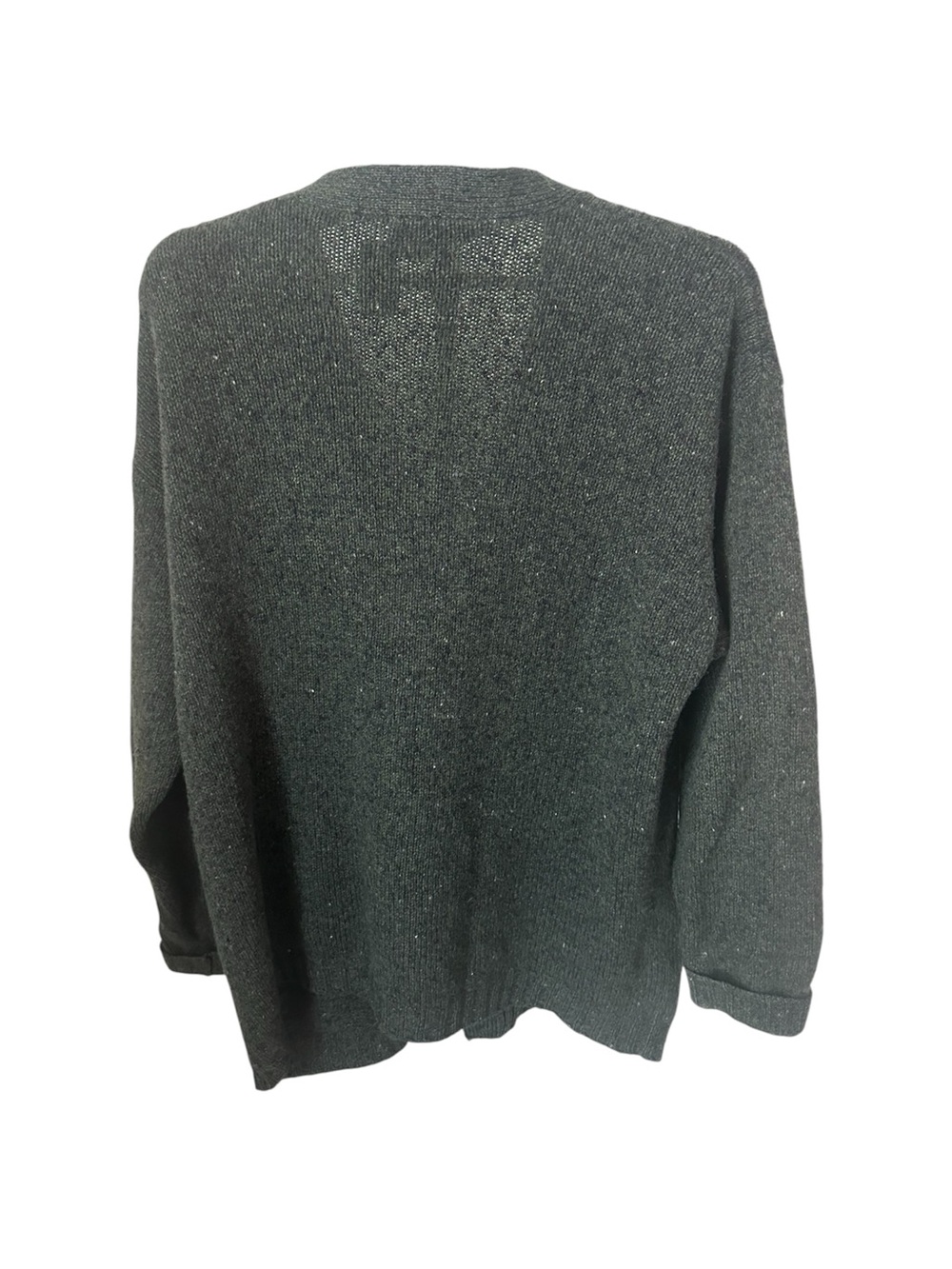 Vintage Malo Button Chunky Cardigan Olive Green SZ Large Italy Grandpa Sweater - Picture 2 of 5
